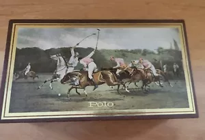 Raro Joyero Vintage Polo Ralph Lauren Grande Madera Baratija Forrado Fieltro Madera - Imagen 1 de 7