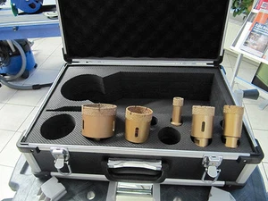 Bohrkronen Set, Diamantkronen im Koffer 5 tlg für Feinsteinzeug, Profiqualität - Bild 1 von 1