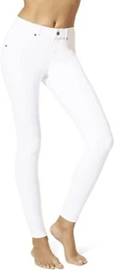 NWT! HUE White SZ XS Jean Jeggings Women’s Work No Waist High Waist U21272JH - Picture 1 of 2