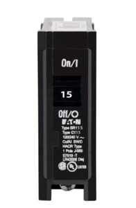Cutler Hammer BR115 BR115R Circuit Breaker 1 Pole 120/240V 15A  - Picture 1 of 1