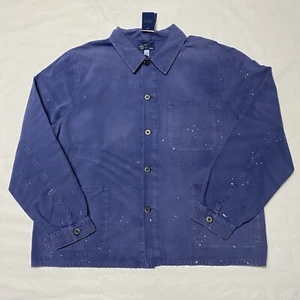 Polo Ralph Lauren Blue Paint Splattered Oversight Work Chore Jacket vintage XL - Picture 1 of 13