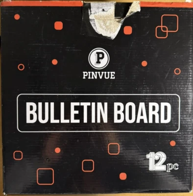 Felt Cork Board Tiles - 12 Pack of Cork Boards for Walls-48 x 36 - Black - Image 1 of 4