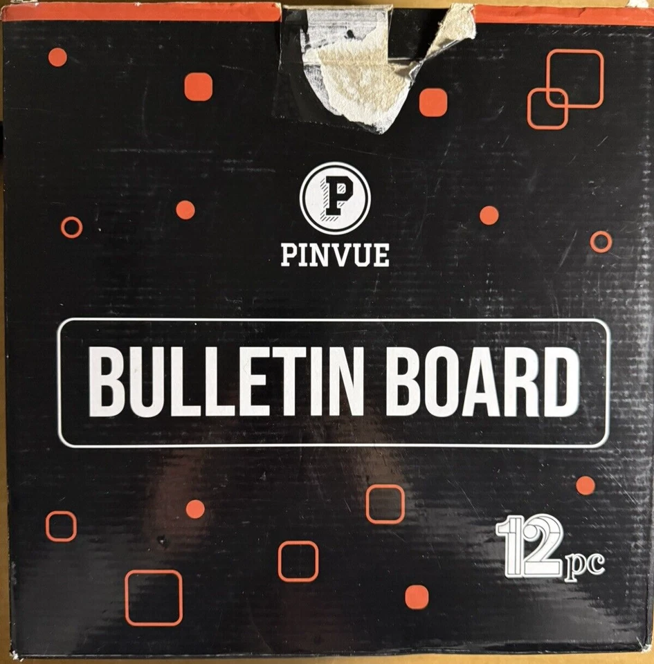 Felt Cork Board Tiles - 12 Pack of Cork Boards for Walls-48 x 36 - Black - Image 1 of 4