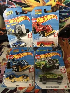 2020 Hot Wheels MATTEL GAMES 32 Ford 1/5,Zombot R3/5,Zombot B3/5 & '55 CHEVY 4/5 - Bild 1 von 6
