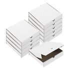 Pizza Box, 10pcs 10 x 10 Inches - Cowhide Paper Square Mini Pizza Boxes (White)