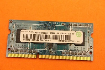 Ramaxel RMT3010EC58E8F-1333 2GB PC3-10600 DDR3-1333 204-Pin Laptop RAM - Image 1 of 3