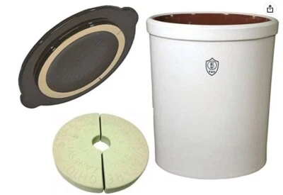 Ohio Stoneware 5 Gallon - 3 Piece Kit for Fermentation & Preservation Crock - Image 1 of 4