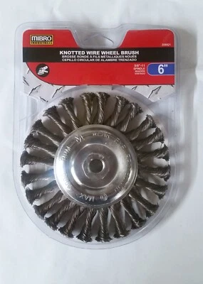 6" Knotted Wire Wheel, 5/8"-11 Thread For Angle Grinders, Lot of 1 - Image 1 of 2