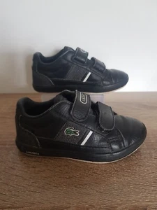 Lacoste Europa Strap Trainers UK5 EUR21 Black School Shoes - Picture 1 of 7