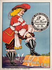 Original Vintage Poster - Jean Bart Shoe polish - Corsair - Pirate - Boot - 1930