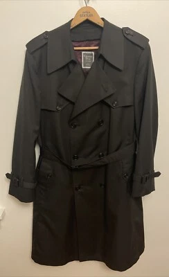 Gabardina de Colección Años 80 Para Hombre Talla 42S Christian Dior Doble Pecho Lana Cremallera Forro Foto 1 de 4