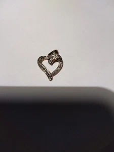 Dije de corazón de oro sobre plata 925 - Imagen 1 de 3