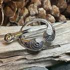 Brooch, Irish Pin, Scottish Scotland 925 New Solid Sterling Silver Celtic Spiral
