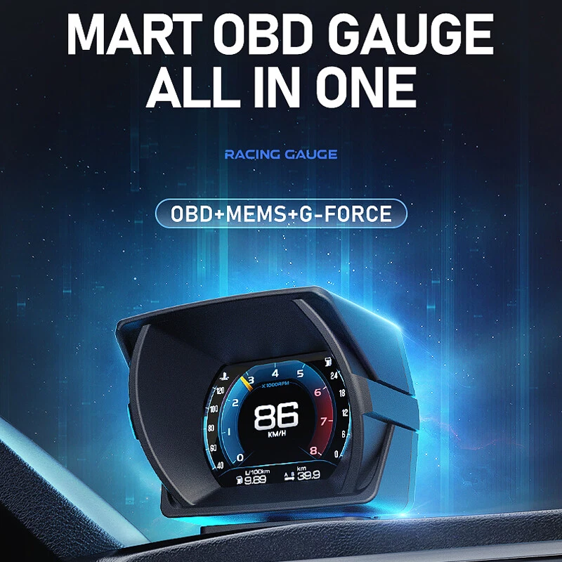 Panel de instrumentos LCD OBD multifunción GPS velocidad dirección de conducción medidor de pendiente Foto 1 de 4