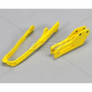 UFO Chain Guide Kit Swingarm Guide Set Suzuki RMZ 450 2007 Yellow - Picture 1 of 1