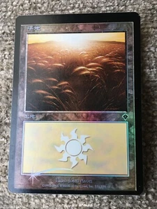 1x FOIL Japanese MISCUT Plains INVASION #331 John Avon NM/LP MTG Magic Misprint - Picture 1 of 2