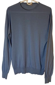 Sudadera John Smedley Jumper Para Hombre Mediana Azul Cielo Algodón Extrafino Suave Cómoda* - Imagen 1 de 13