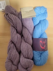 3 Hanks Ella Rae And Debbie Bliss Alpaca And Alpaca Blend Yarn Lot - Picture 1 of 5
