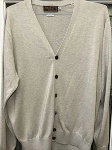 Mens Reserve Patrick James Ivory Cream Cardigan Size M Luxury Garment - Picture 1 of 13