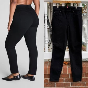 Pantalones de mezclilla Spanx negros de pierna recta talla mediana nuevos sin etiquetas - Imagen 1 de 7
