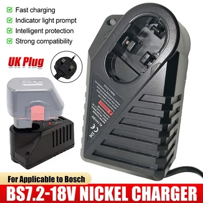 For Bosch Fast Charger 7.2V 9.6V 18V 12V 14.4V Ni-CD Ni-MH Battery BAT038 BAT040