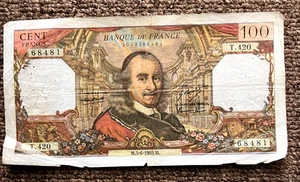1969 FRANCE 100 FRENCH FRANCS BANKNOTE - Picture 1 of 2