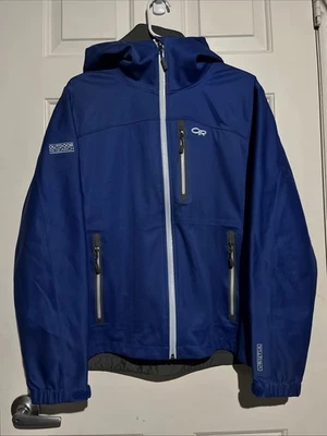 Chaqueta Softshell con Capucha Outdoor Research Mithrilite Exterior Senderismo Azul Talla L Foto 1 de 4
