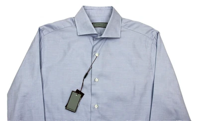 Canali Shirt Mens 39 15.5 Blue Dress Button Front Long Sleeve Cotton Made Italy - Image 1 of 4