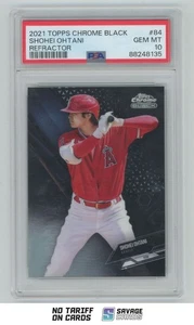 2021 Topps Chrome Black Refractor Shohei Ohtani PSA 10 /199 #84 Los Angeles - Picture 1 of 3