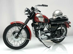 Franklin mint 1:10 1969 Triumph Bonneville motor Bike Red Classic model rare 112 - Picture 1 of 11