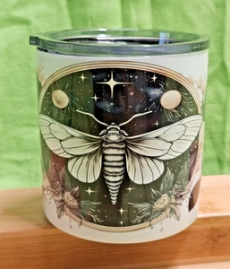 SASSquatch Tumblers 16 oz Celestial Moth Mug w/Lid - Picture 1 of 12
