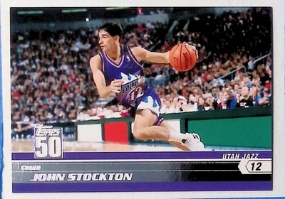 JOHN STOCKTON  JAZZ  2007-08 TOPPS 50th ANNIVERSARY #28 - Image 1 of 2