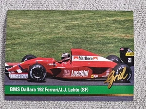 1992 Grid Motorcard Formula 1 JJ Lehto #20 - Picture 1 of 2