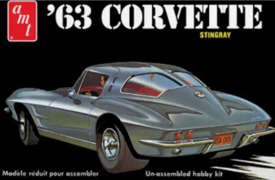 Chevrolet Corvette Stingray 1963 AMT para montar y pintar, 1/25, AMT861/12 Foto 1 de 1