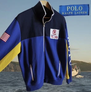 Sz Large - Polo Ralph Lauren RL-93 RLYC Blue Track Regatta Sailing Jacket - Picture 1 of 20