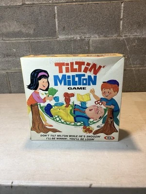 Tiltin Milton Balancing Board Game 1968 Vintage Ideal!  Minor Box Damage - Image 1 of 4
