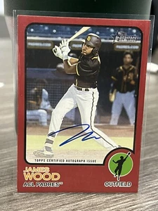True 1/1 2022 James Wood Topps Heritage Red Border Parallel Auto Super Rare! - Picture 1 of 8