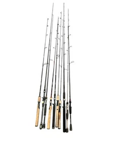 LOT OF 20 BASS PRO, JOHNNY MORRIS, SHIMONA, ABU GARCIA FISHING RODS BROKEN TIPS - Picture 1 of 7