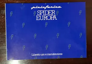PININFARINA SPIDER EUROPA Fiat 124 DS - Manuale Uso e Manutenzione - ORIGINALE - Foto 1 di 3