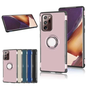 For Samsung Note 20 6.7" Note 20 Ultra Cover With Ring Holder Dual Layers Case - Picture 1 of 31