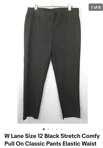 W Lane Size 12 Black Pants - Picture 1 of 1