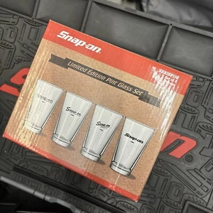 Snap-on Limited Edition Pint Glass Set of 4 16oz Glasses SSX15P110 UK STOCK - Picture 1 of 3