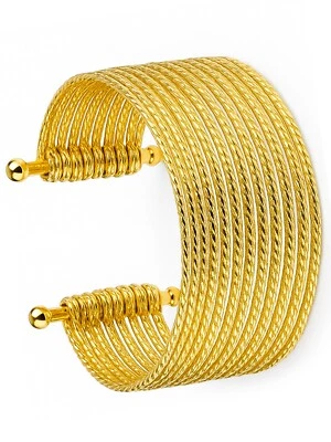 Brazalete PRAO Elegante Mujer Antideslustre Chapado en Oro Multicapa Foto 1 de 4