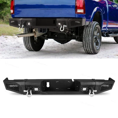 Fit For 10-18 Dodge Ram 2500 3500 Rear Step Bumper with 4 LED Lights & D-rings Foto 1 de 4