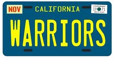 Golden State Warriors Basketball Inaugural Season 1971 California License plate