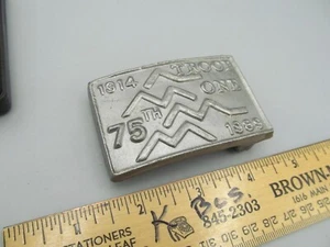 Vintage BSA Troop One 1989 Unpainted Belt Buckle Boy Scouts - Picture 1 of 2