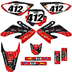 2004-2010 CRF 80 RACE SERIE Red Senge kit de gráficos compatible con Honda - Imagen 1 de 10
