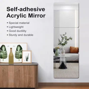 12 In. X 12 In. X 1/16 In. Silver Thick Acrylic Square Mirror Sheet Scratch Resi - Picture 1 of 5