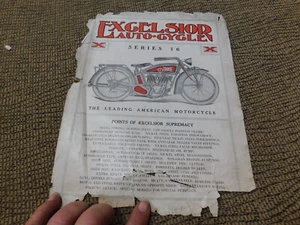 Excelsior Auto-Cycle Series 16 Motorcycle Brochure - Foto 1 di 2