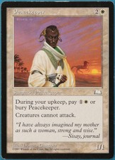 Peacekeeper Weatherlight PLD White Rare MAGIC MTG CARD (ID# 248058) ABUGames